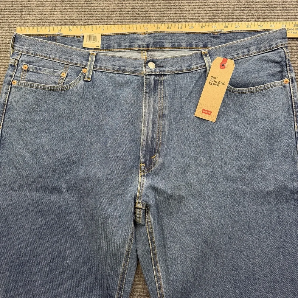 Levis 541 Jeans Mens 48x32 Athletic Taper Stretch Flex Extra Room Blue Denim NWT